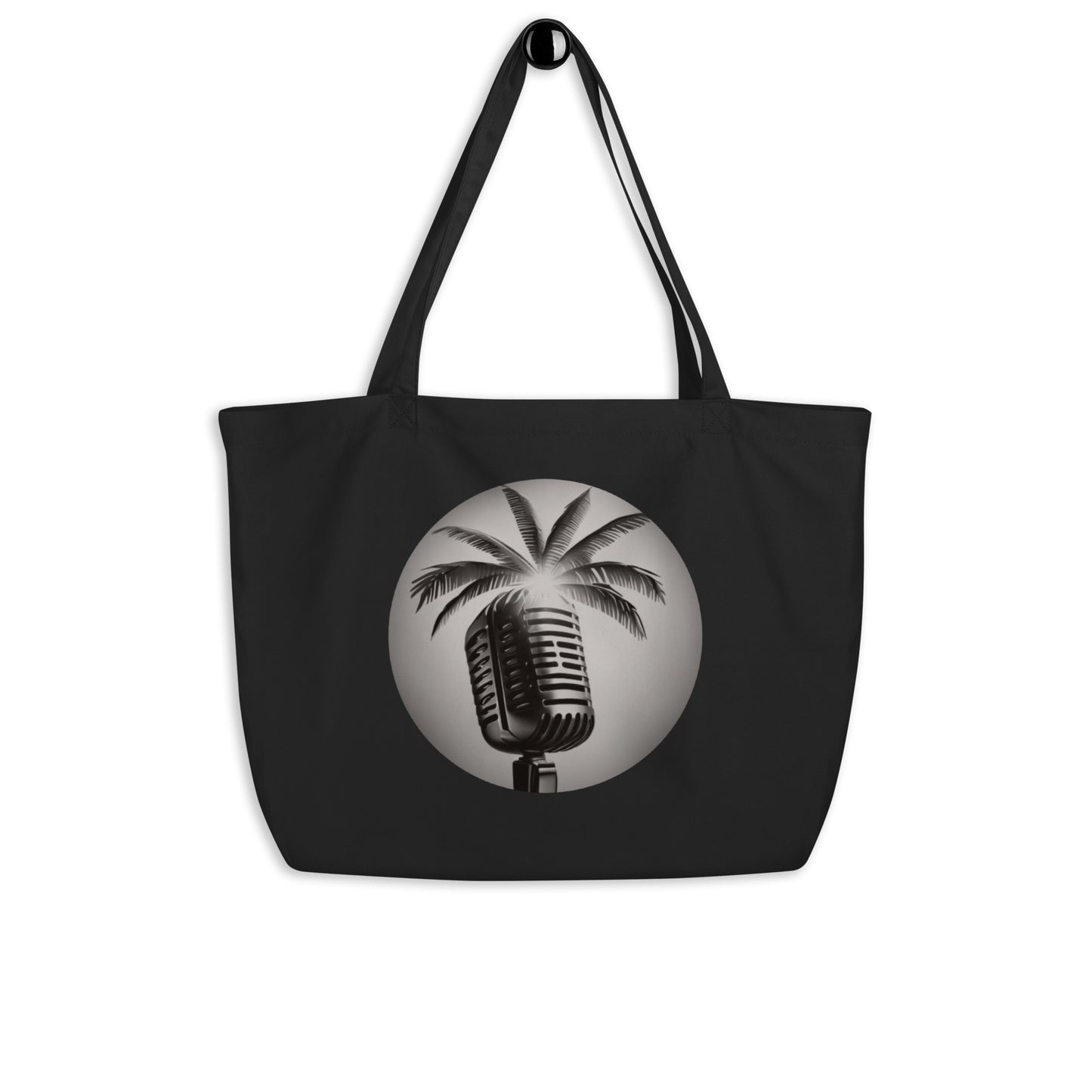 Large organic tote bag | Black & White Logo