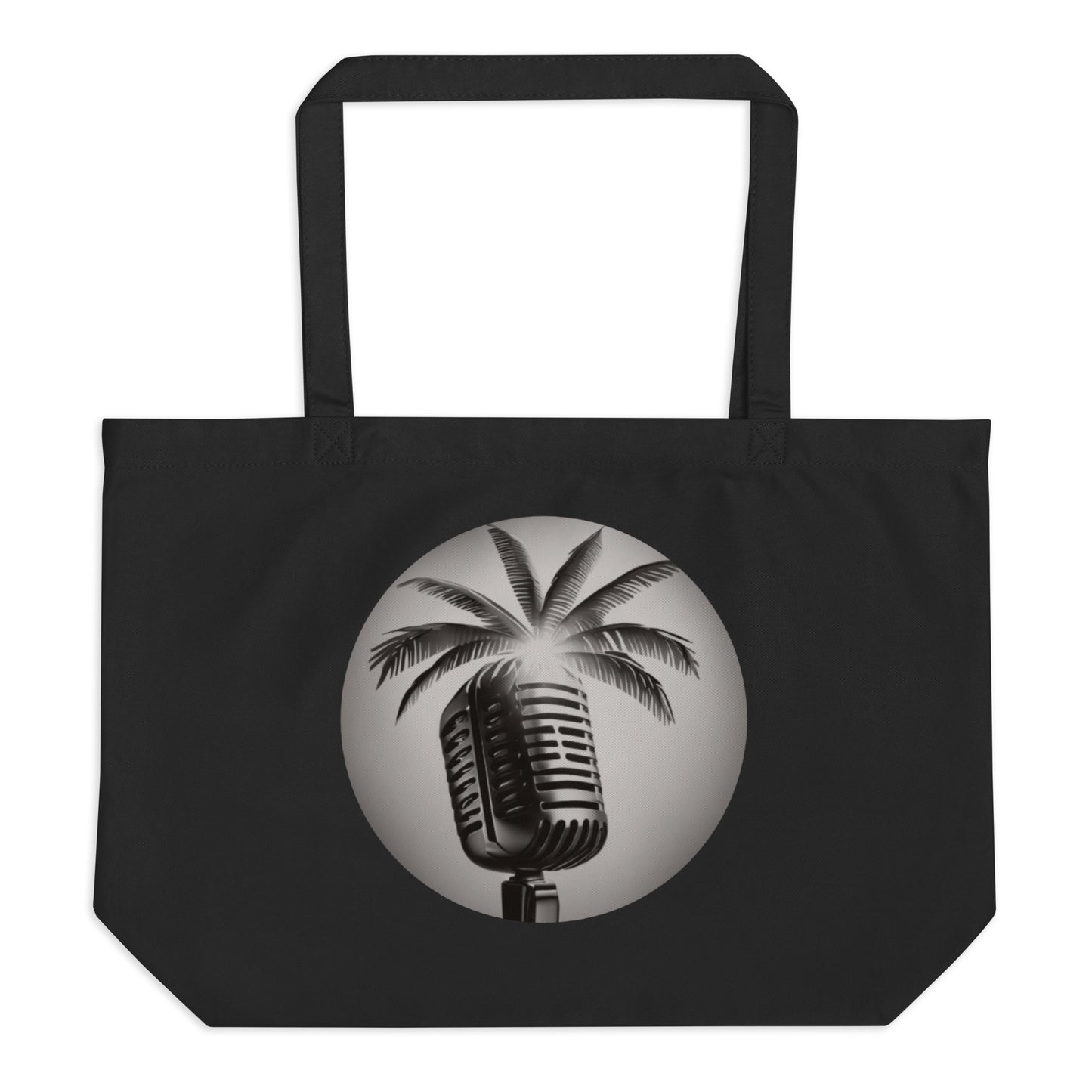 Large organic tote bag | Black & White Logo
