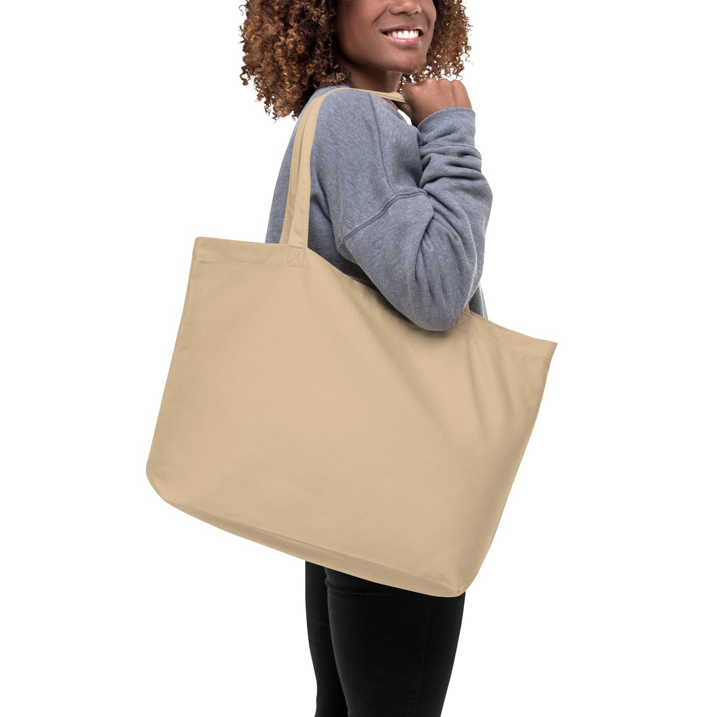 Large organic tote bag | Color Logo