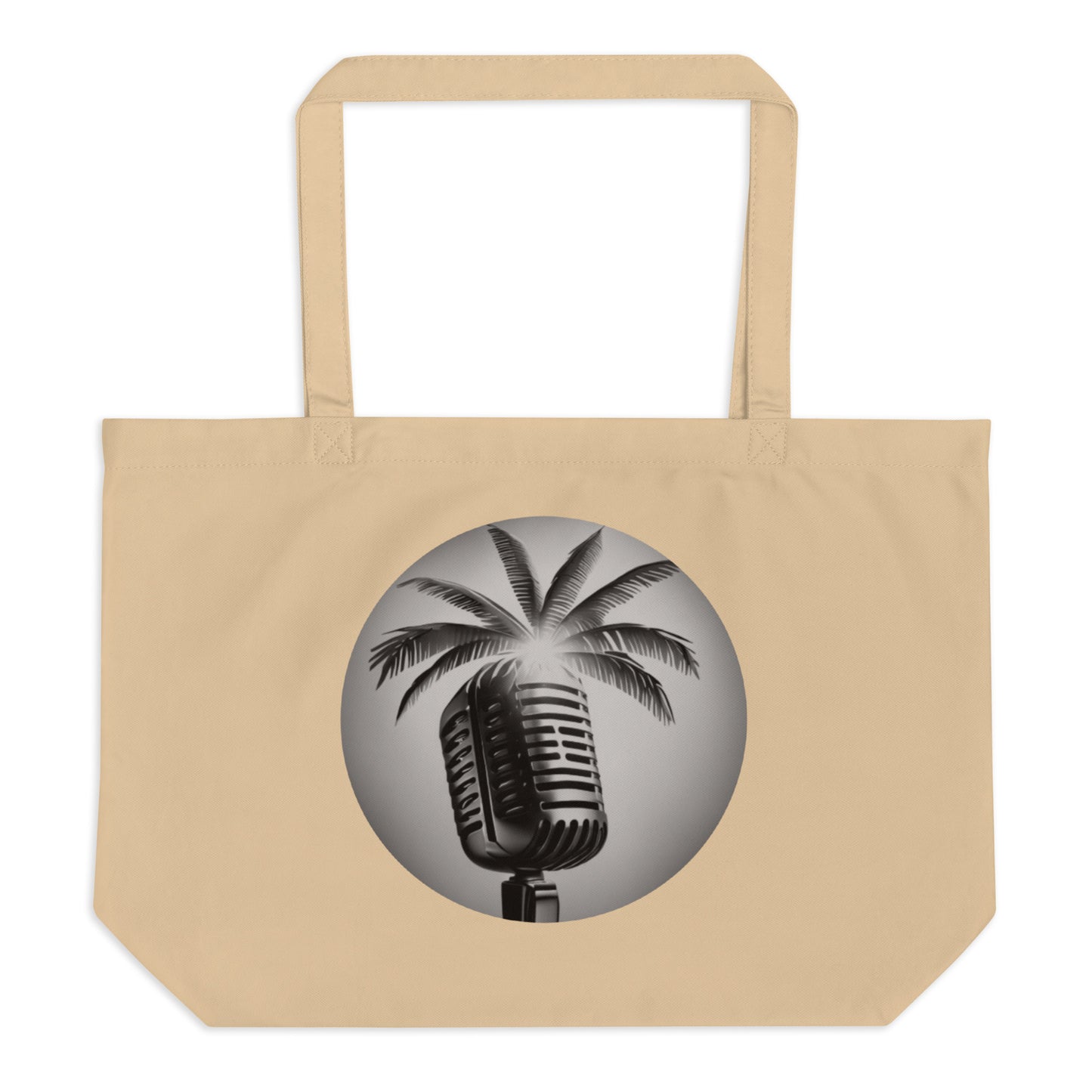 Large organic tote bag | Black & White Logo