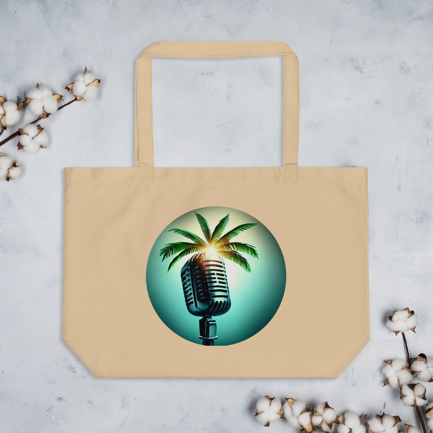 Large organic tote bag | Color Logo