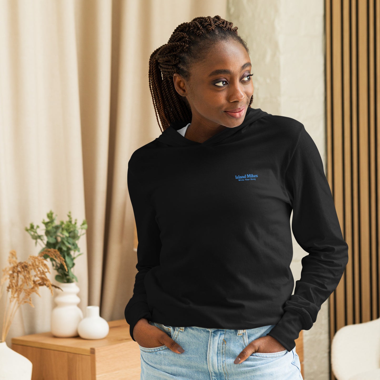 "The Hooded" Long-Sleeve Shirt | Blue Logo