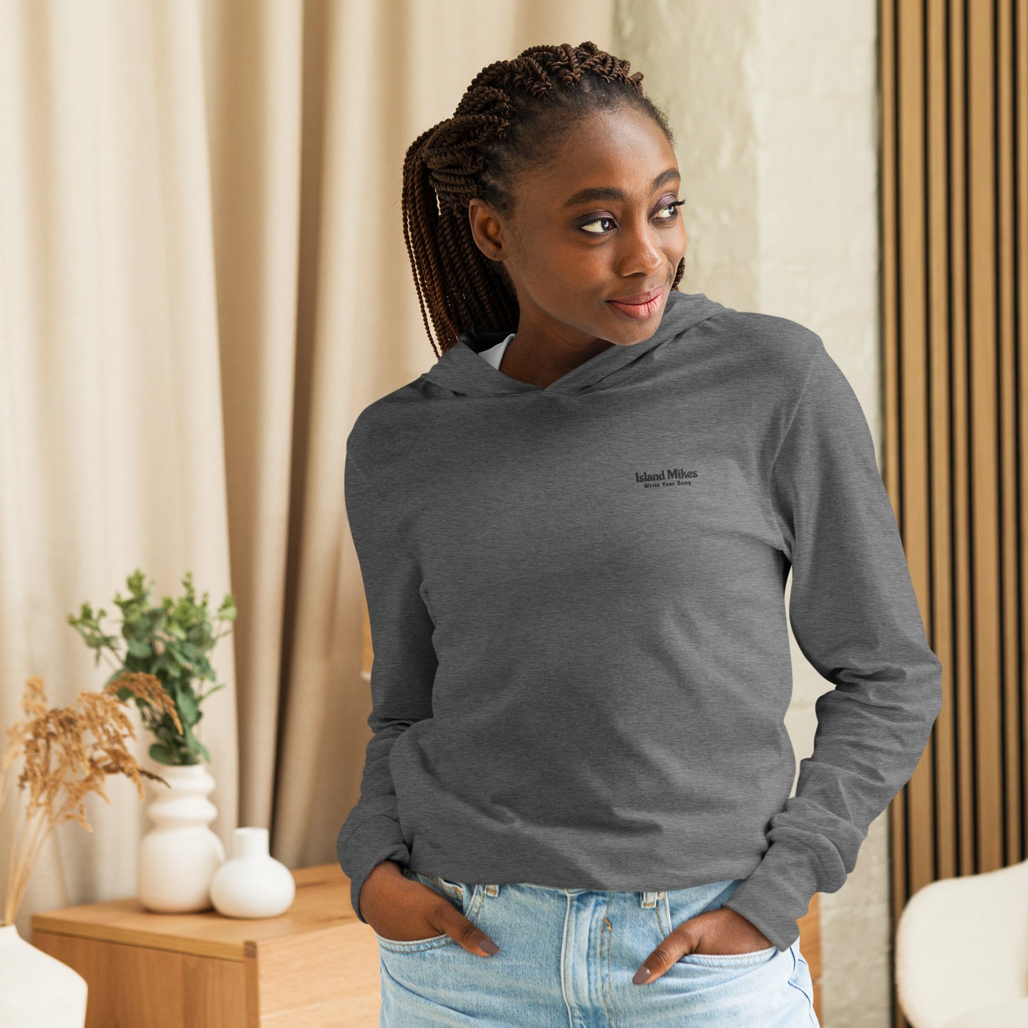 "The Hooded" Long-Sleeve Shirt | Black Logo