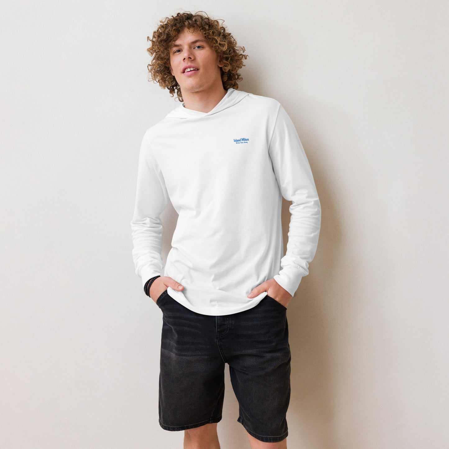 "The Hooded" Long-Sleeve Shirt | Blue Logo