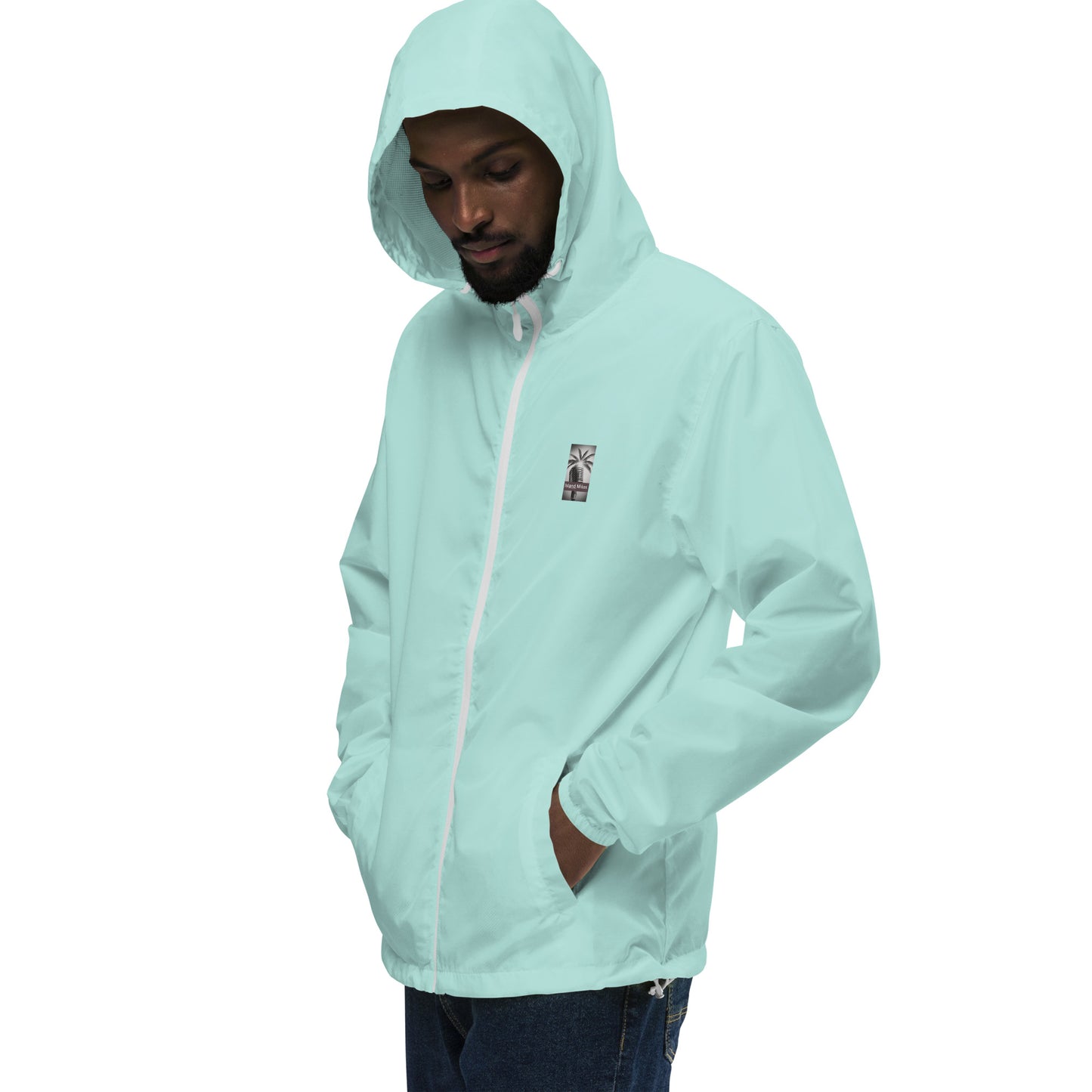 "The Windbreaker" Unisex lightweight Zip Up | Black & White logo