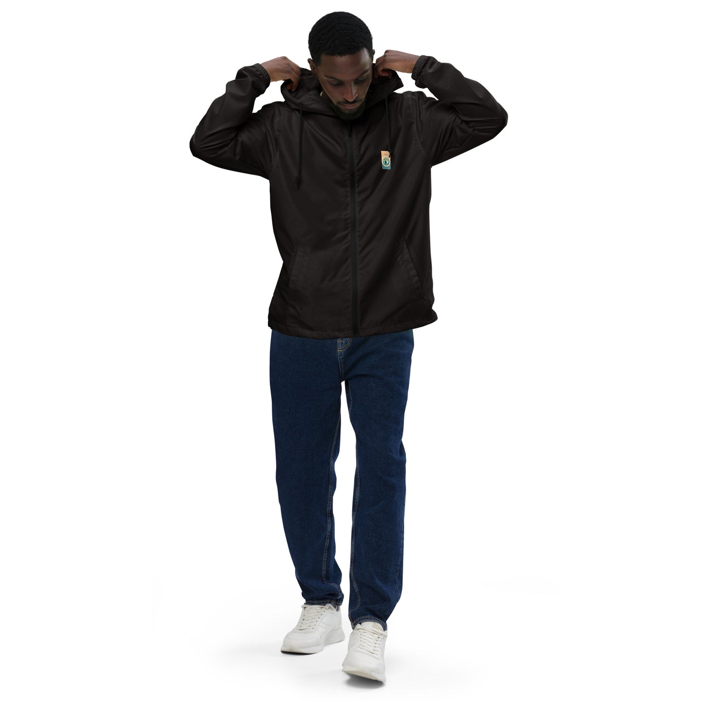 "The Windbreaker" Unisex lightweight Zip Up | Color logo