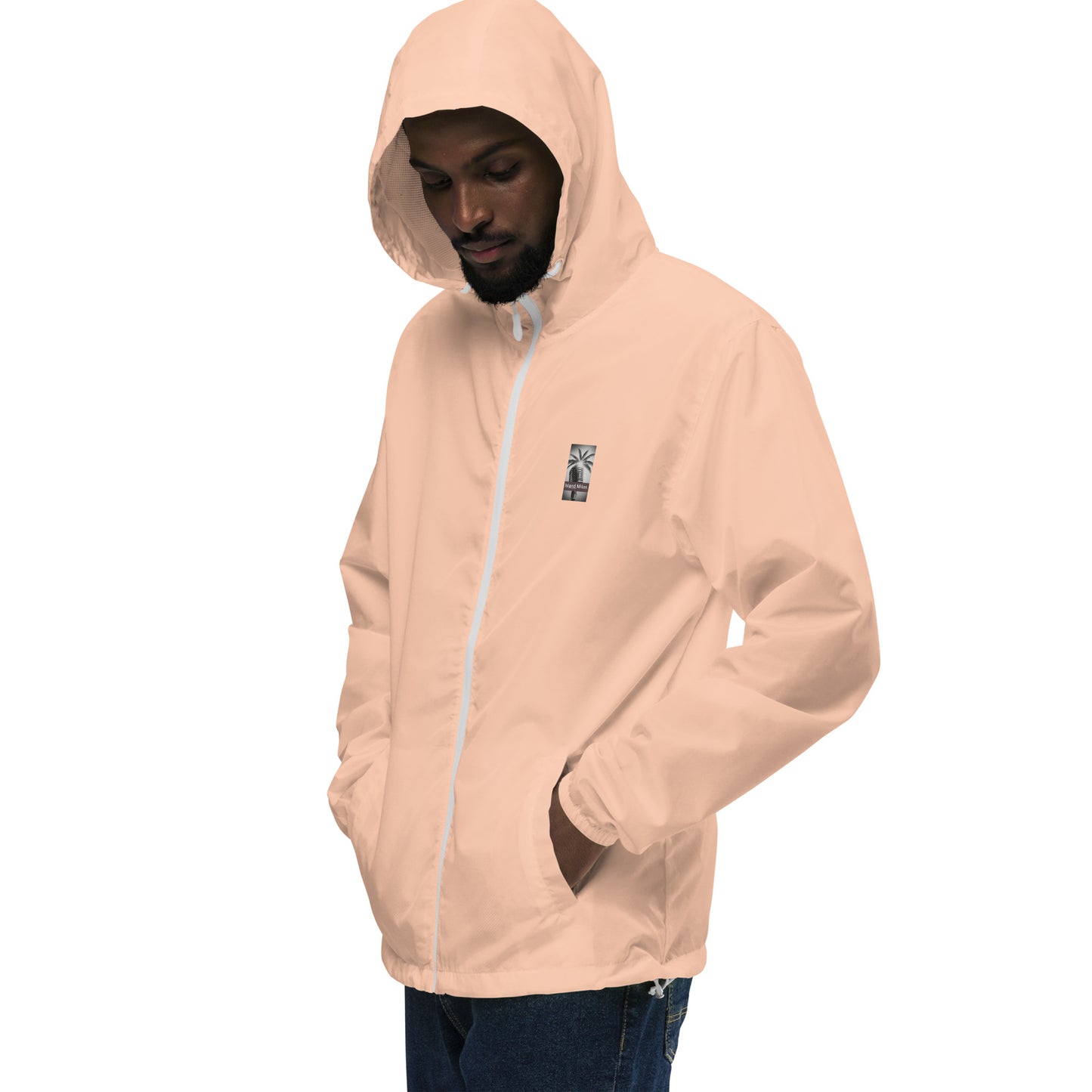 "The Windbreaker" Unisex lightweight Zip Up | Black & White logo