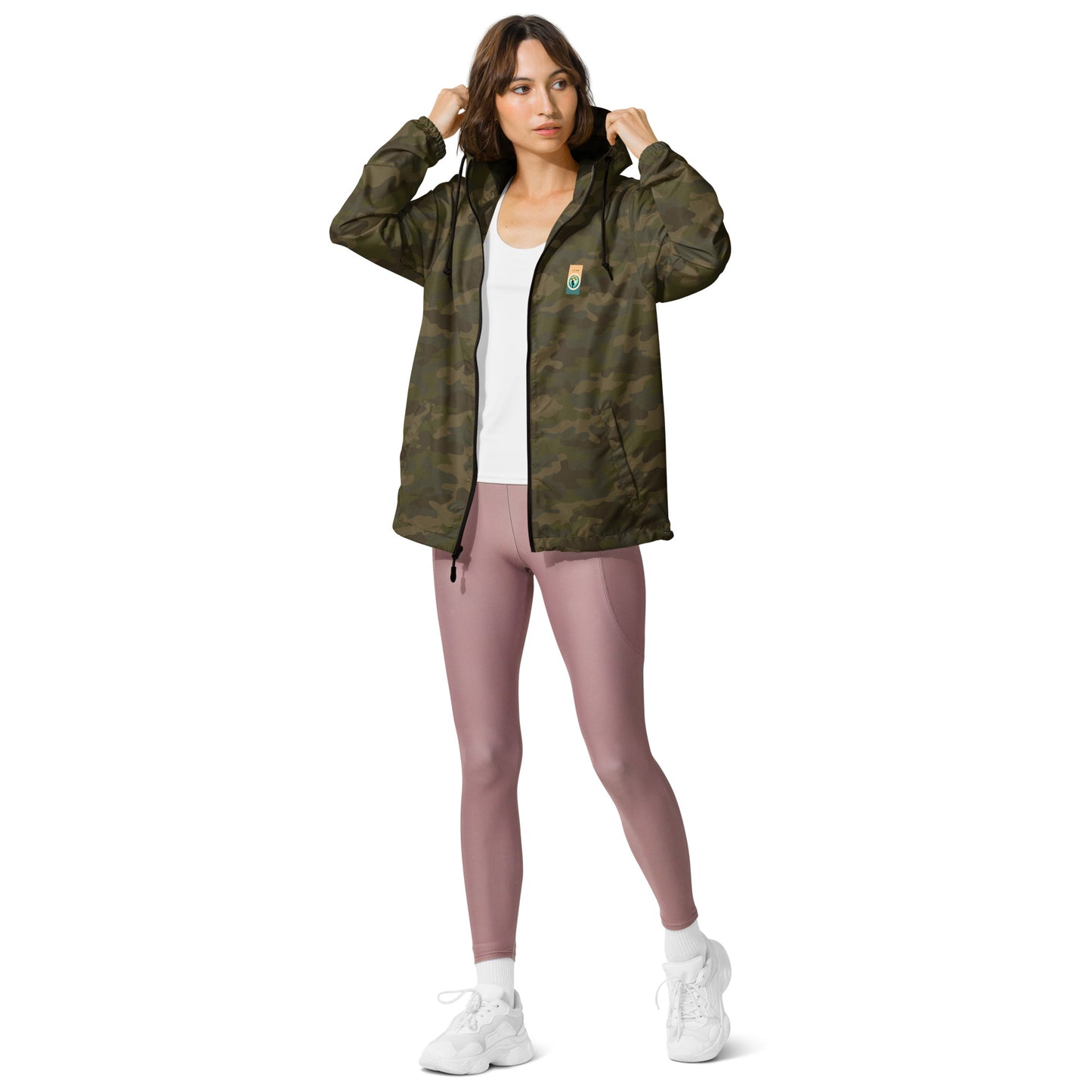"The Windbreaker" Unisex lightweight Zip Up | Color logo