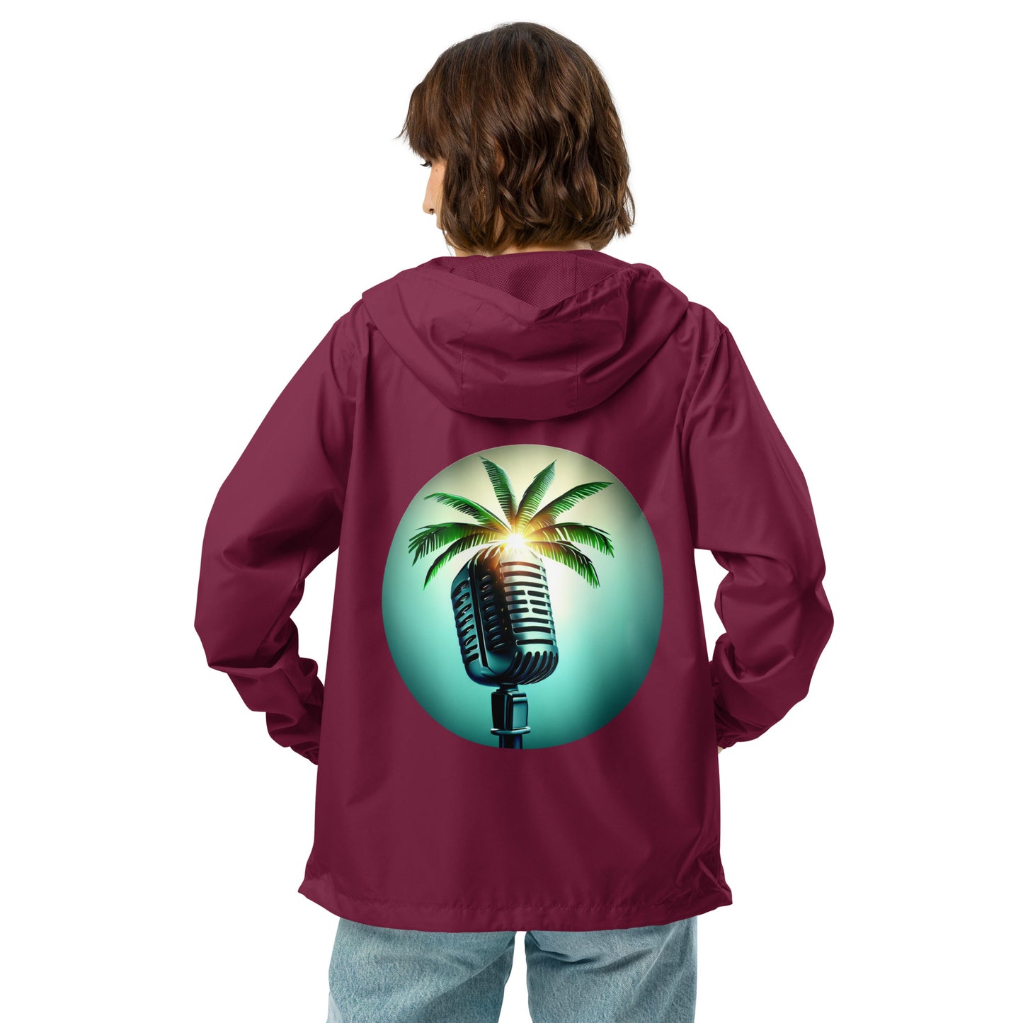 "The Windbreaker" Unisex lightweight Zip Up | Color logo