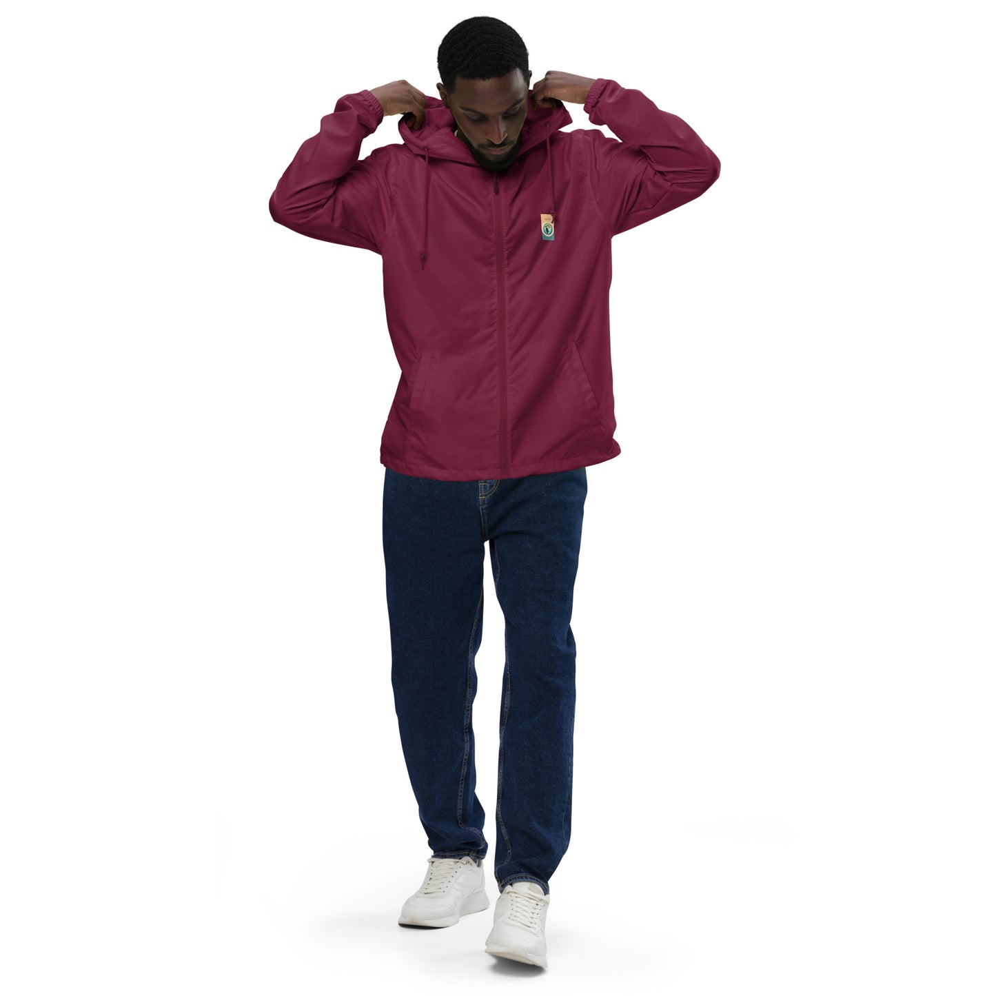 "The Windbreaker" Unisex lightweight Zip Up | Color logo