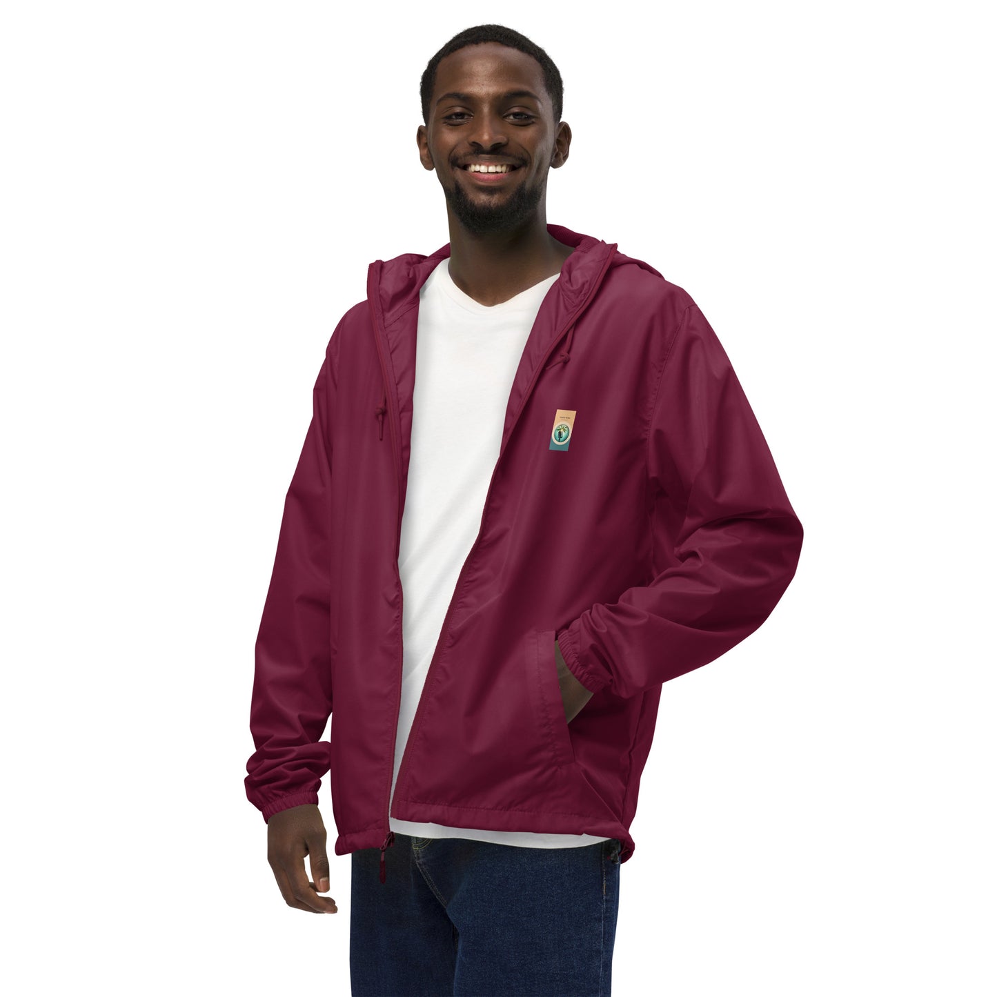 "The Windbreaker" Unisex lightweight Zip Up | Color logo