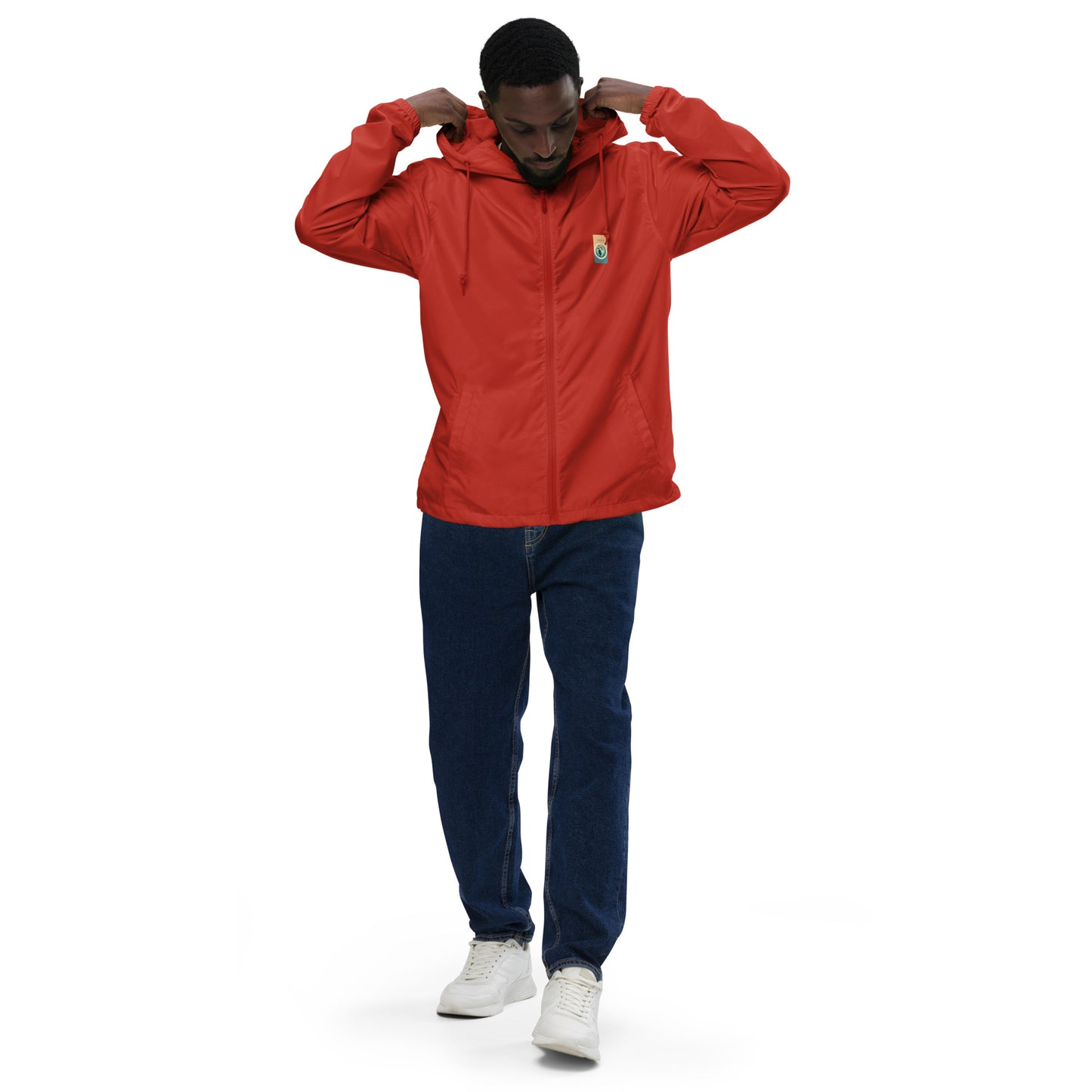 "The Windbreaker" Unisex lightweight Zip Up | Color logo