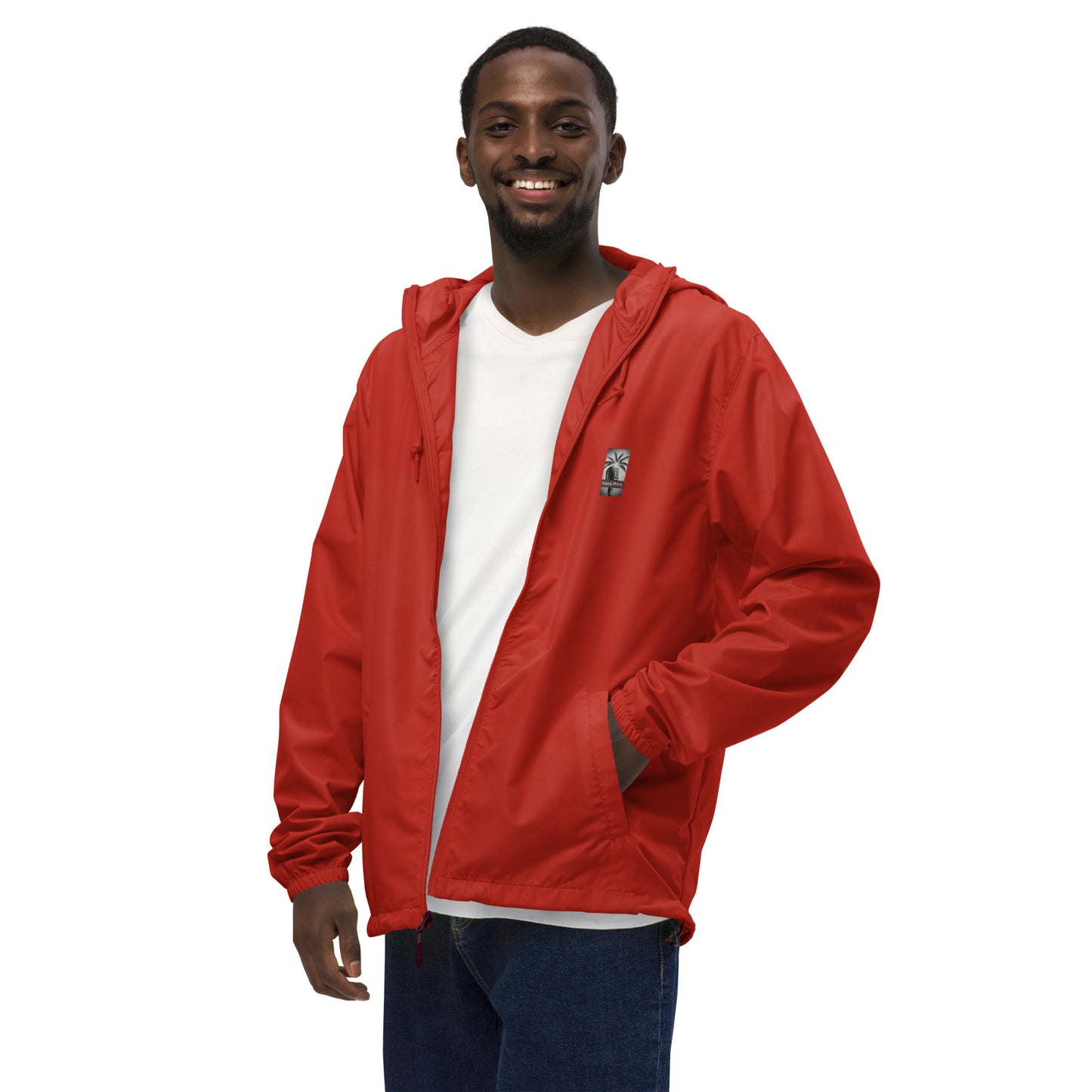 "The Windbreaker" Unisex lightweight Zip Up | Black & White logo