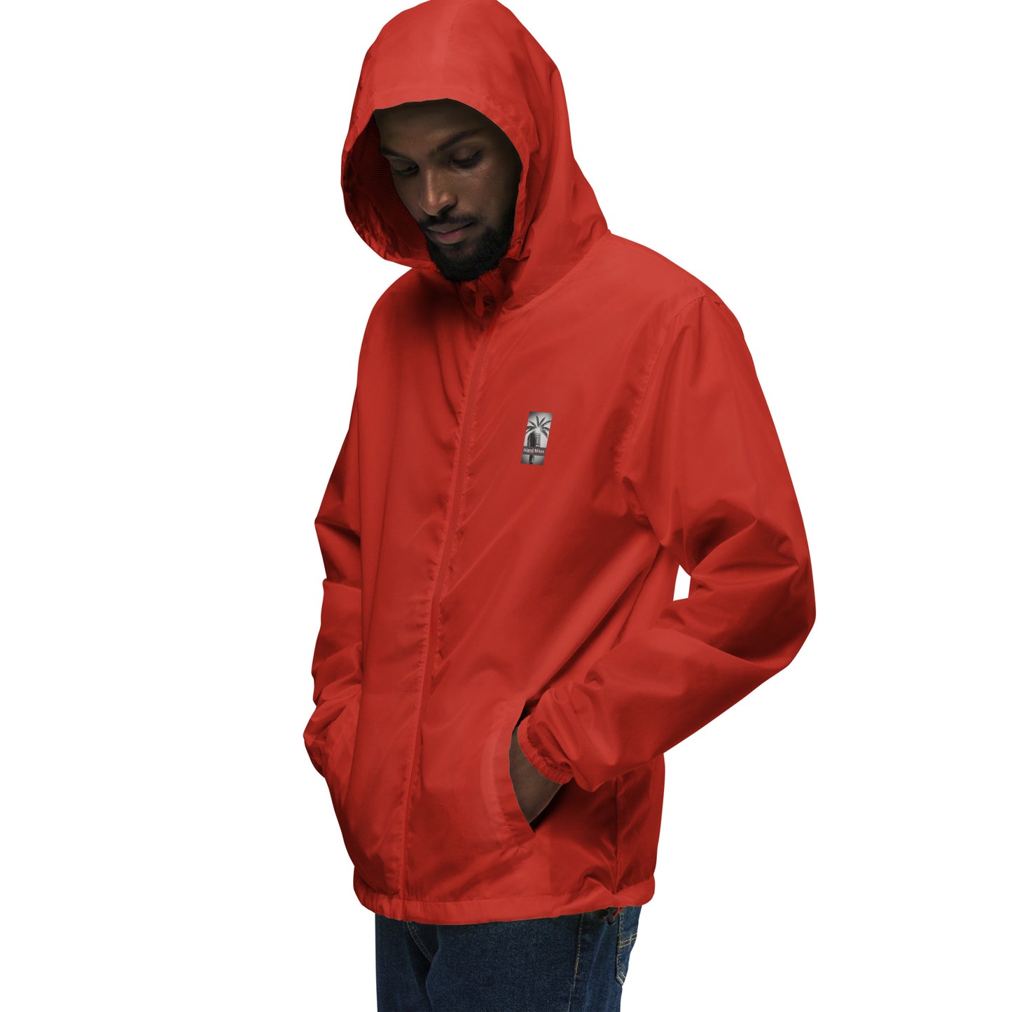 "The Windbreaker" Unisex lightweight Zip Up | Black & White logo