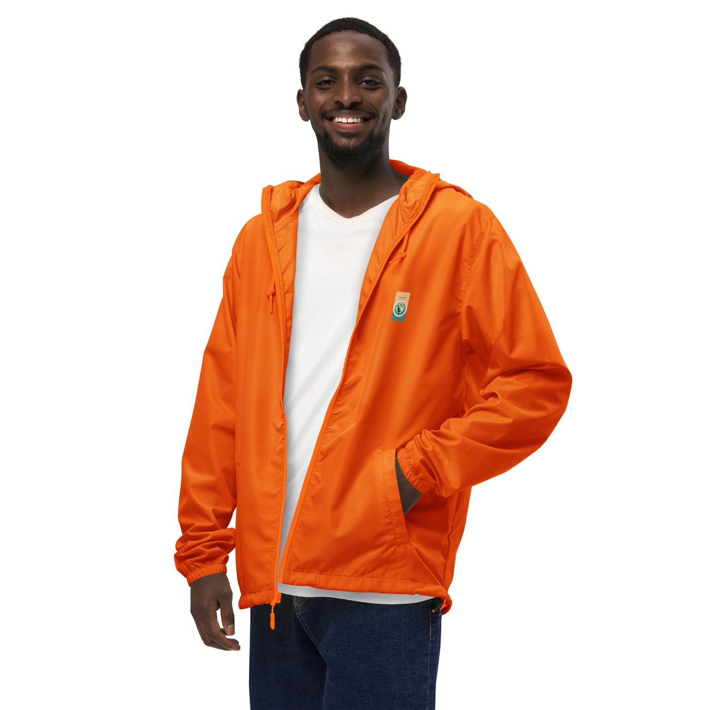 "The Windbreaker" Unisex lightweight Zip Up | Color logo