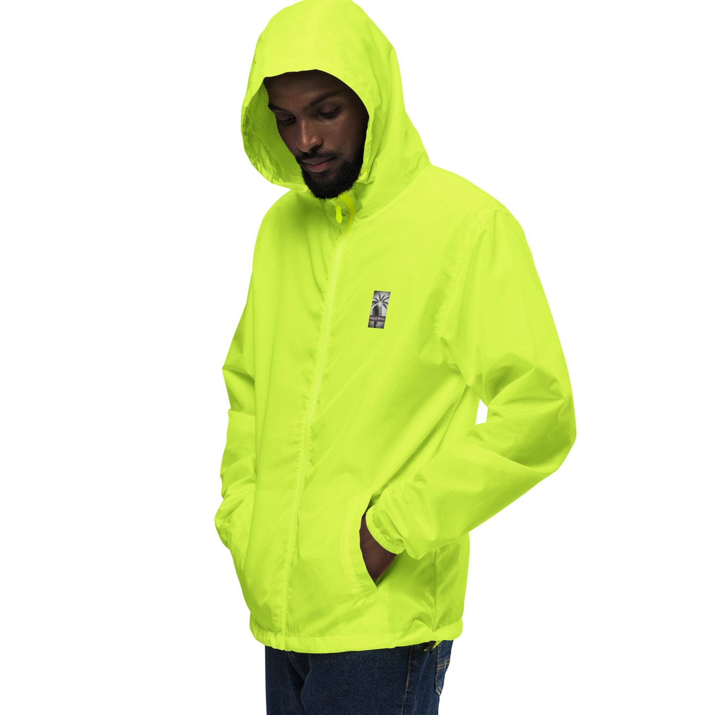 "The Windbreaker" Unisex lightweight Zip Up | Black & White logo
