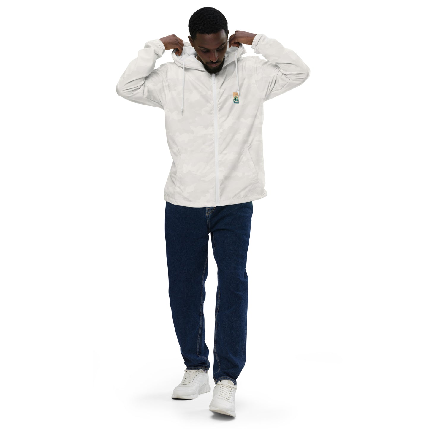 "The Windbreaker" Unisex lightweight Zip Up | Color logo