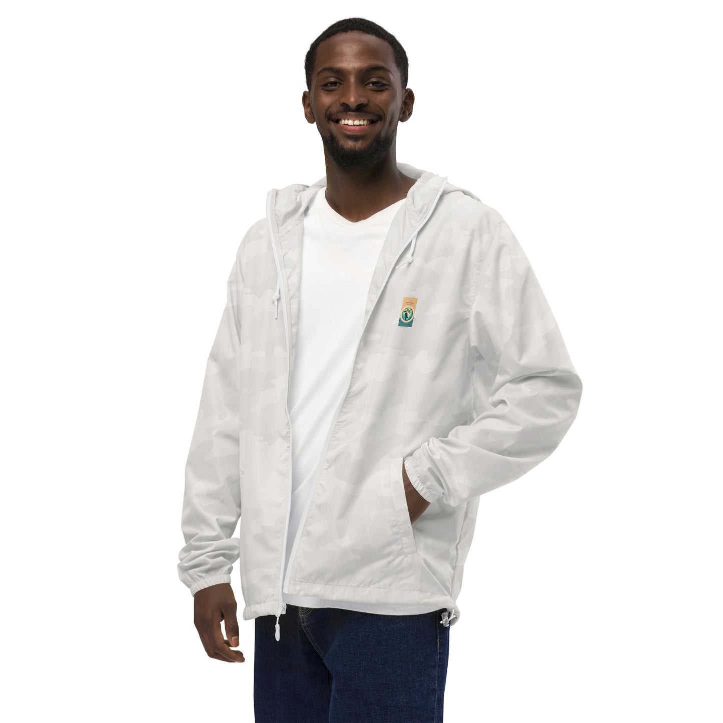 "The Windbreaker" Unisex lightweight Zip Up | Color logo